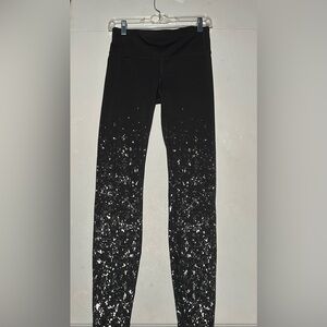 lululemon Speed Wunder Tight *Speckle Shine Size 6 Black, Deep Coal & Silver